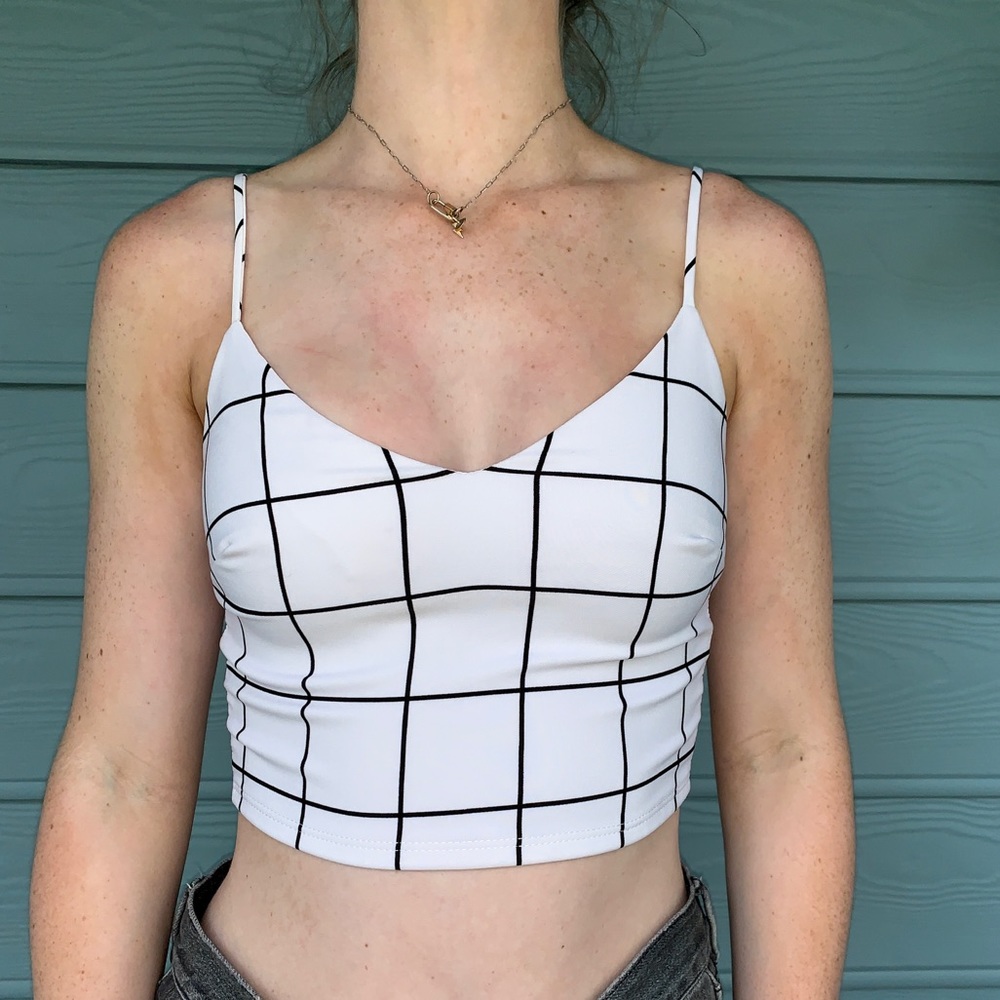 White crop top